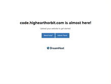 Tablet Screenshot of code.highearthorbit.com